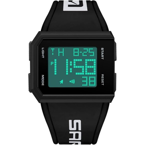 Men's Multi-Functional Square Sports Glow Waterproof Wristwatch Digital Watch - Picture 3 of 7